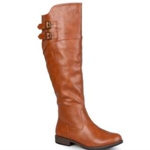 Journee Collection Women's Tori Knee High Riding Boots - Chestnut